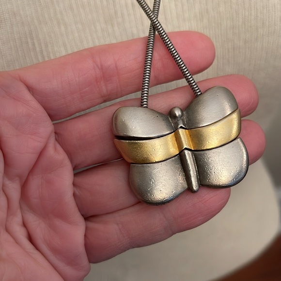 Chico’s Two-tone Butterfly Necklace - Picture 8 of 16